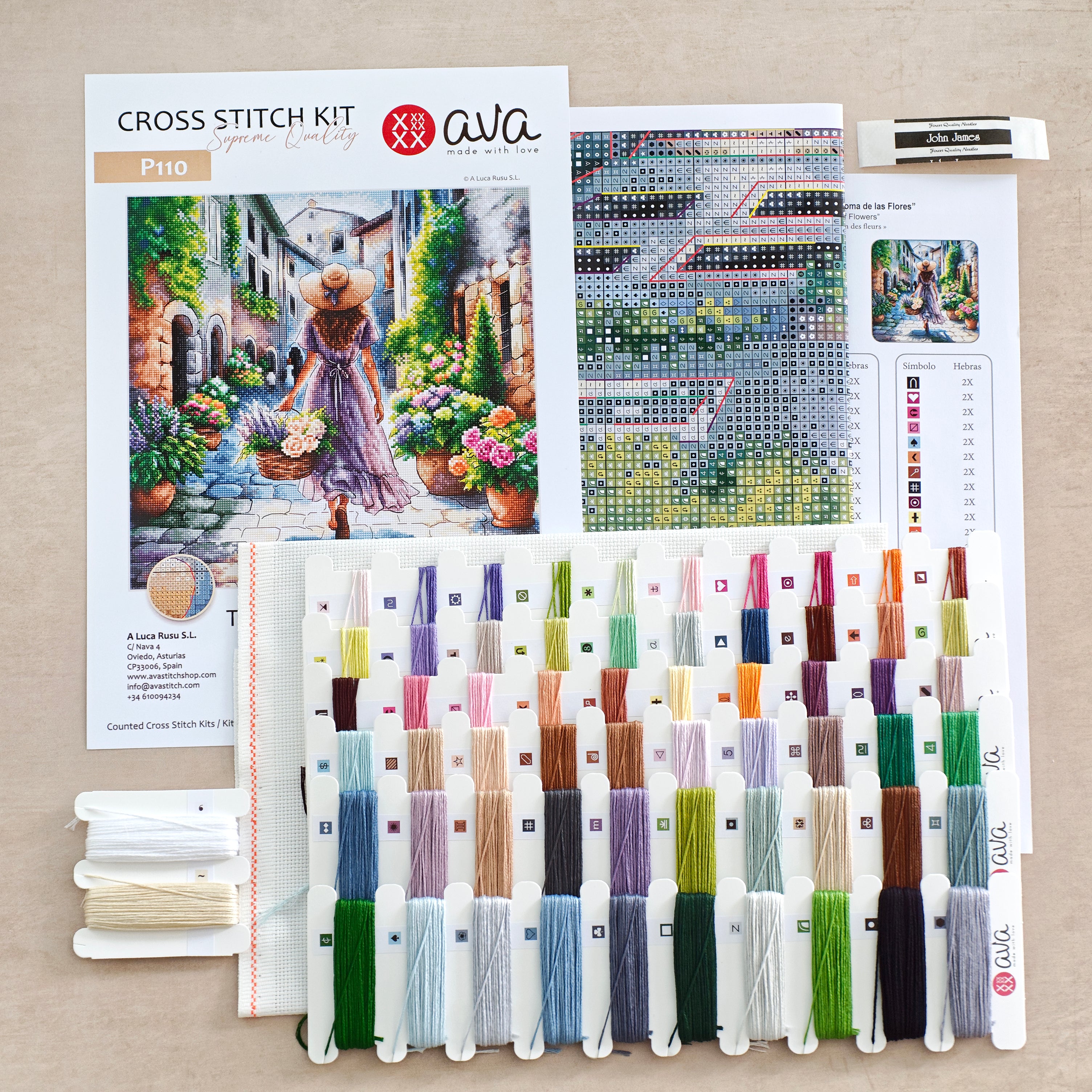 The Scent of Flowers - Cross Stitch Kit AVA P110