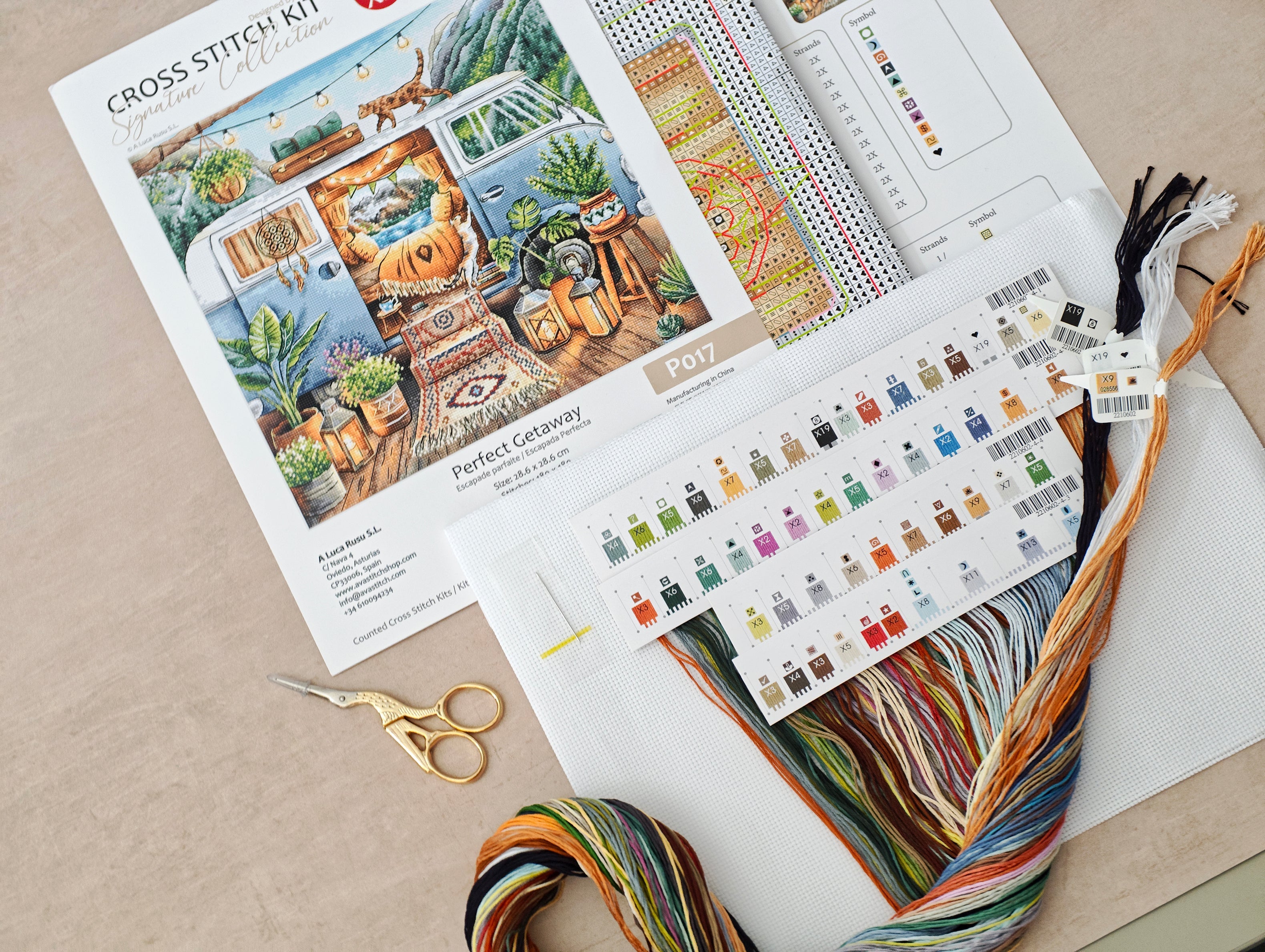 P017 Home is Where We Park It - Cross-Stitch Kit - Signature Collection