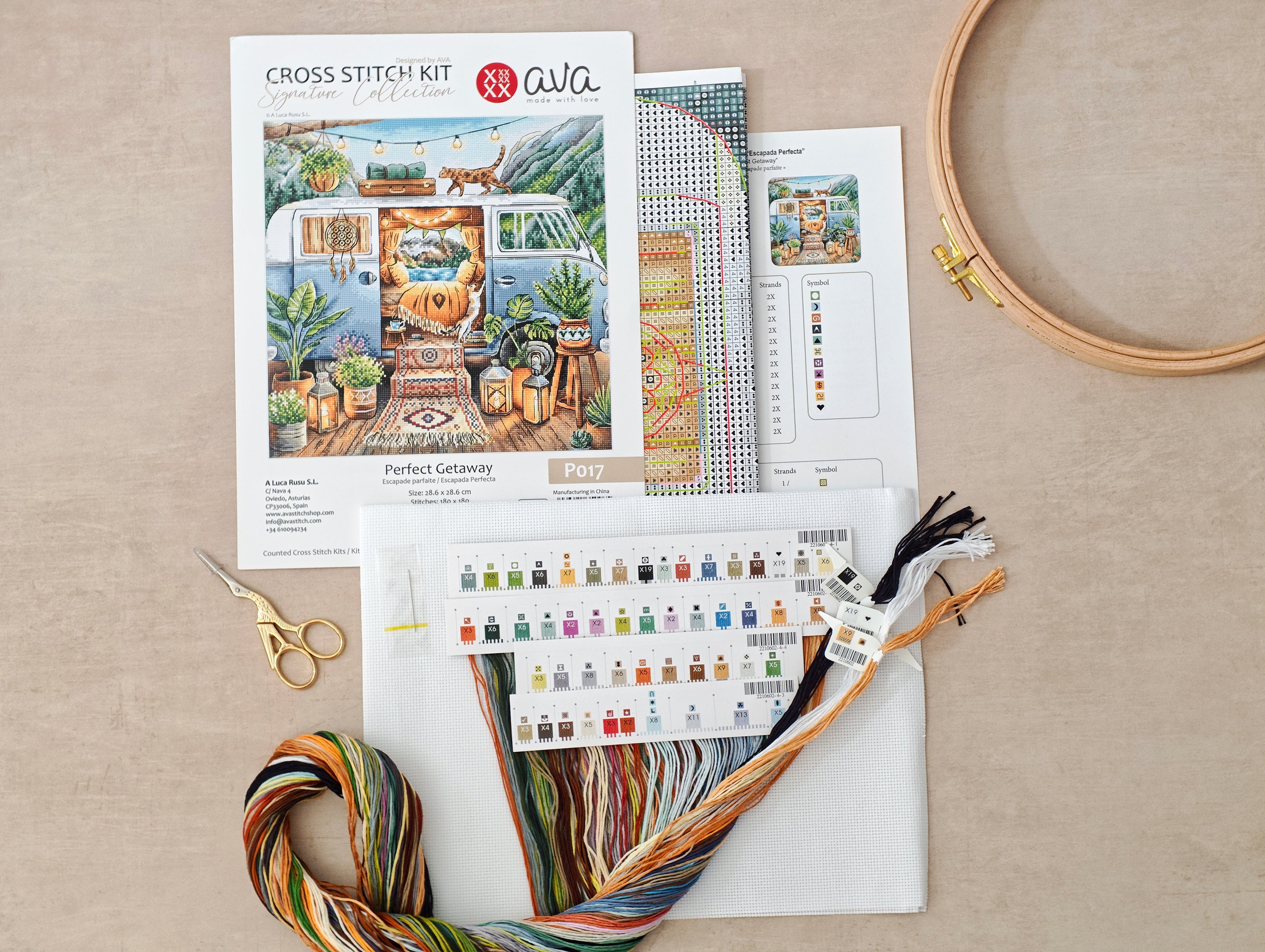 P017 Home is Where We Park It - Cross-Stitch Kit - Signature Collection