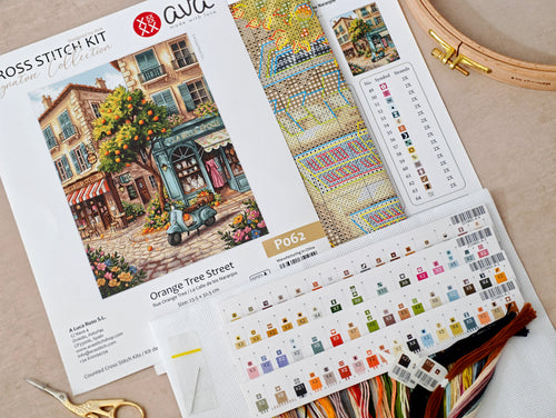 P062 Orange Tree Street – Cross-Stitch Kit - Signature Collection