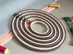 Nurge Oval Flexi Hoop Frame (Brown): Elegant Support and Display for Your Embroidery