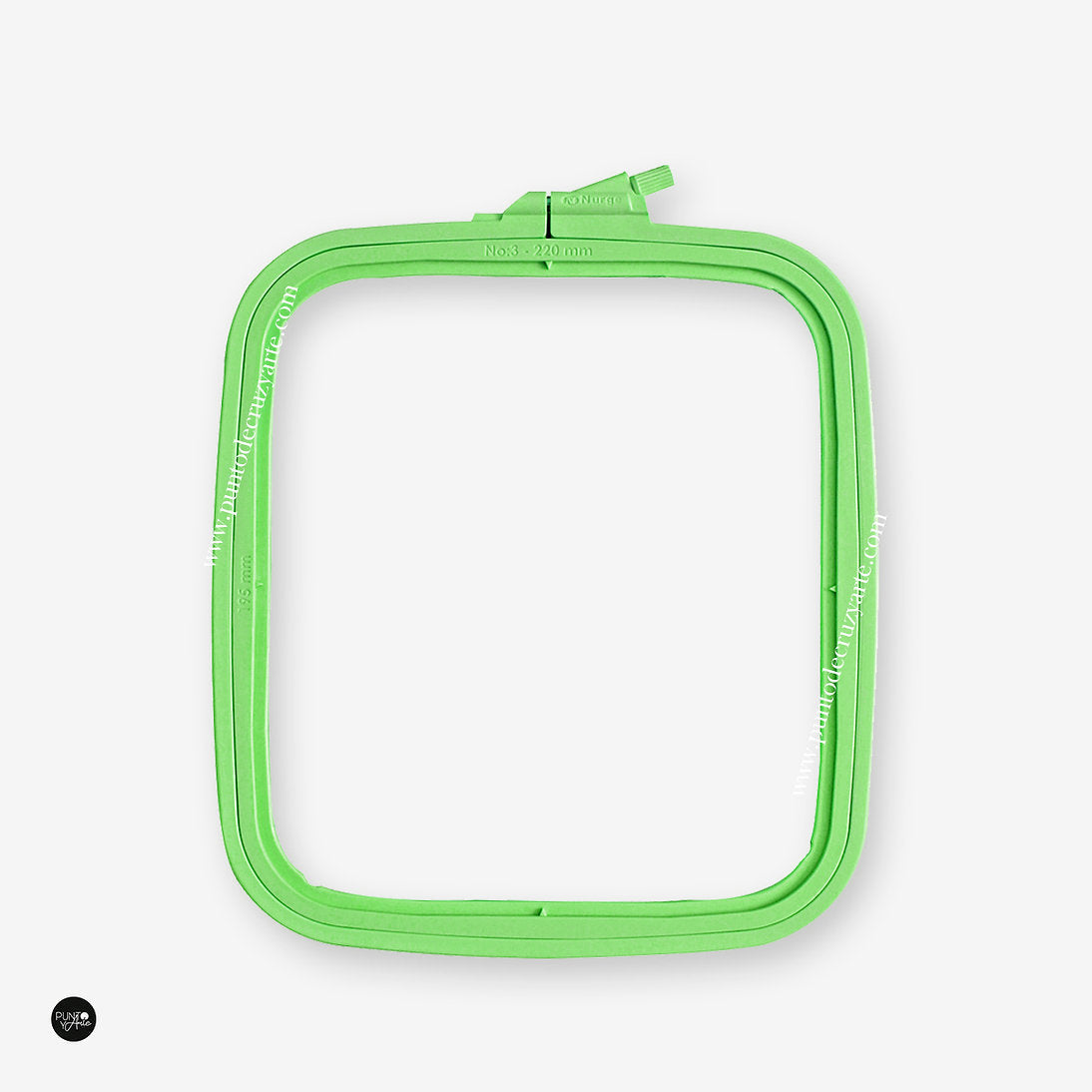 Nurge Green Square Hoop: Precision and Elegance in Every Stitch