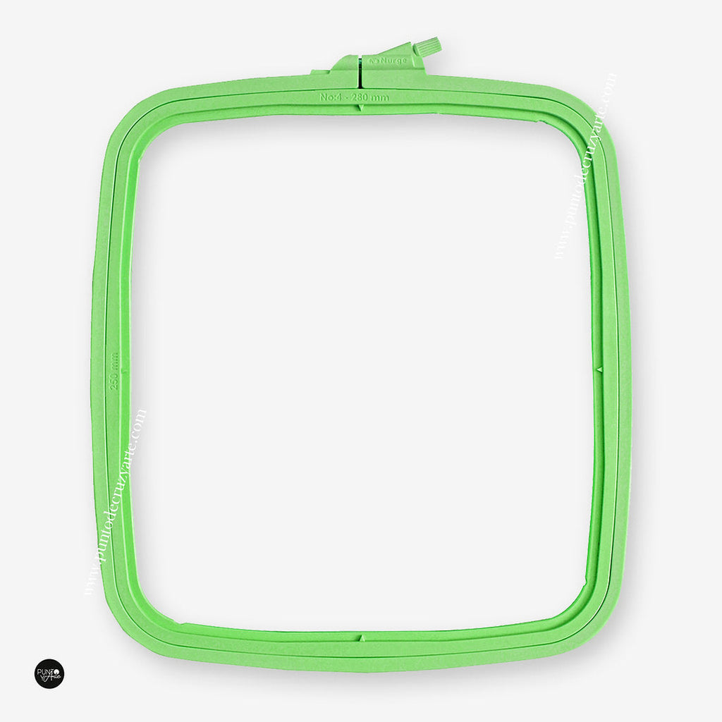 Nurge Green Square Hoop: Precision and Elegance in Every Stitch