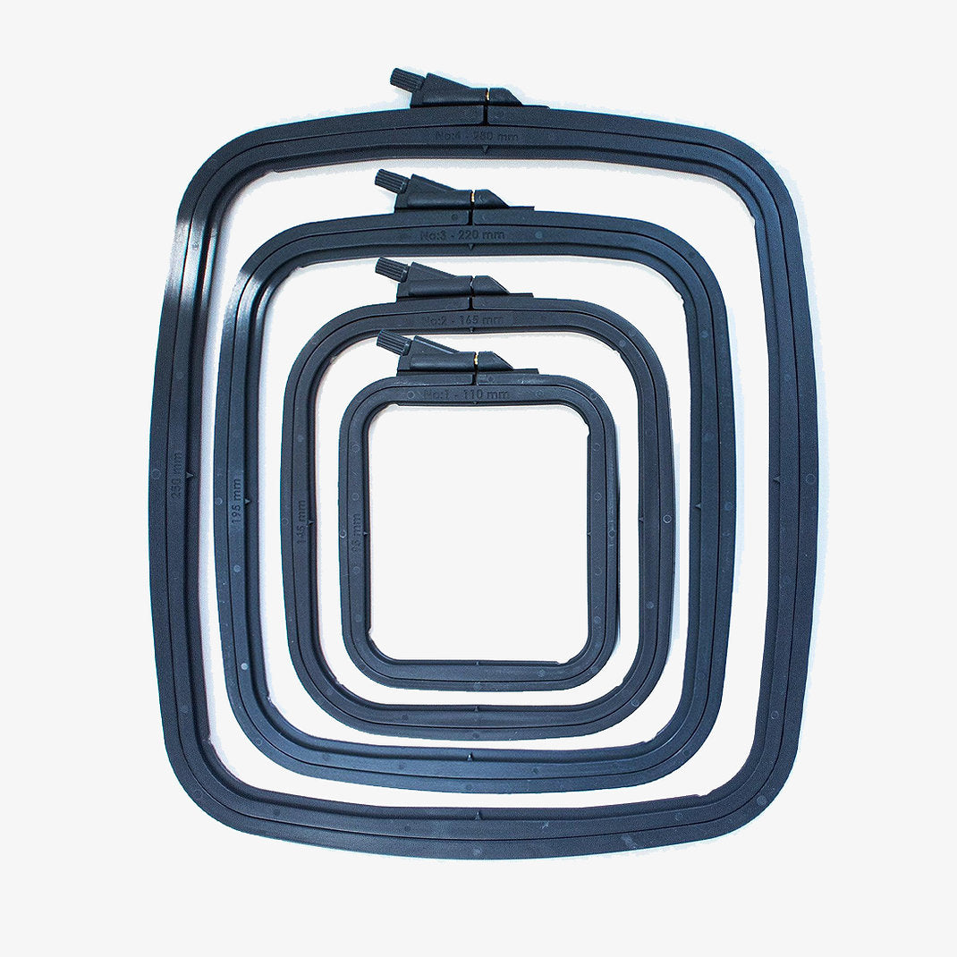 Nurge Navy Square Plastic Hoops – 4 Sizes Available