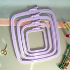 Nurge Violet Square Hoop: Precision and Style for Your Embroidery
