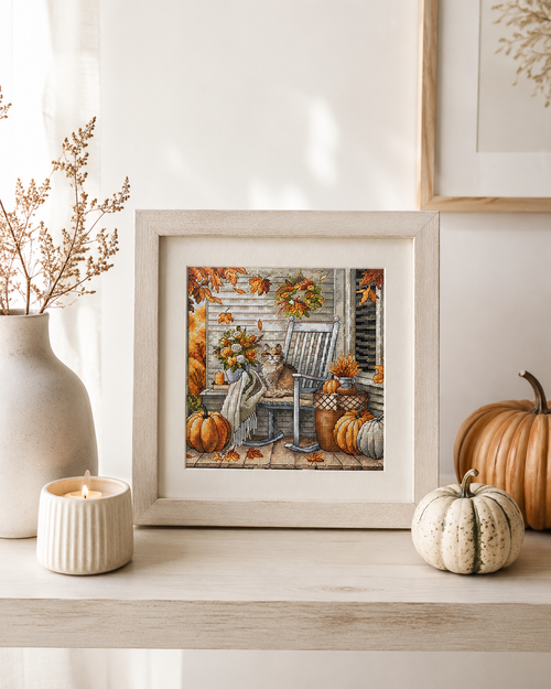 P101 Autumn Whiskers – Digital Cross Stitch Pattern – PDF, SAGA & Dize