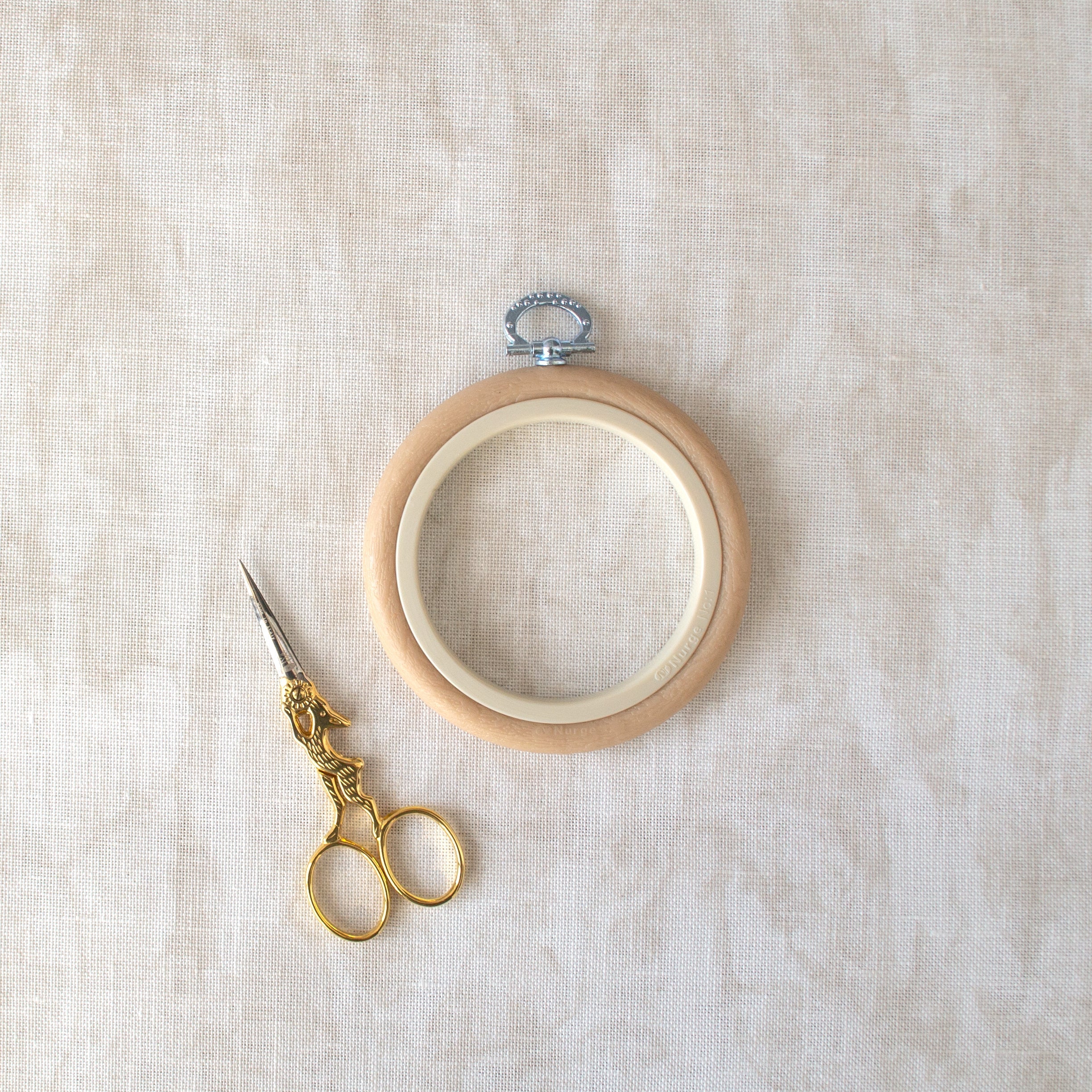 Nurge Beige Hoop-Frame: A Classic Touch for Your Embroidered Creations