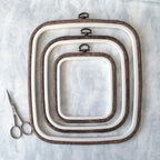 Nurge Square Flexi Hoop Frame in Dark Brown: Elegance and Functionality for Your Embroidery Projects