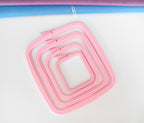 Nurge Pink Square Hoop: Your Perfect Companion for Embroidery and Cross-Stitch