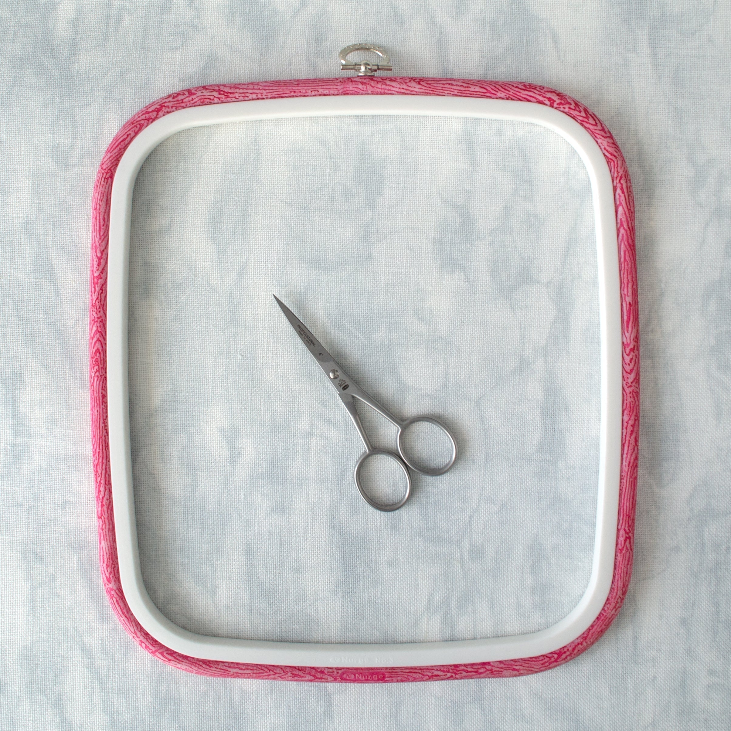Nurge Square Flexi Hoop Frame in Pink: Charm and Functionality for Your Embroidery Projects