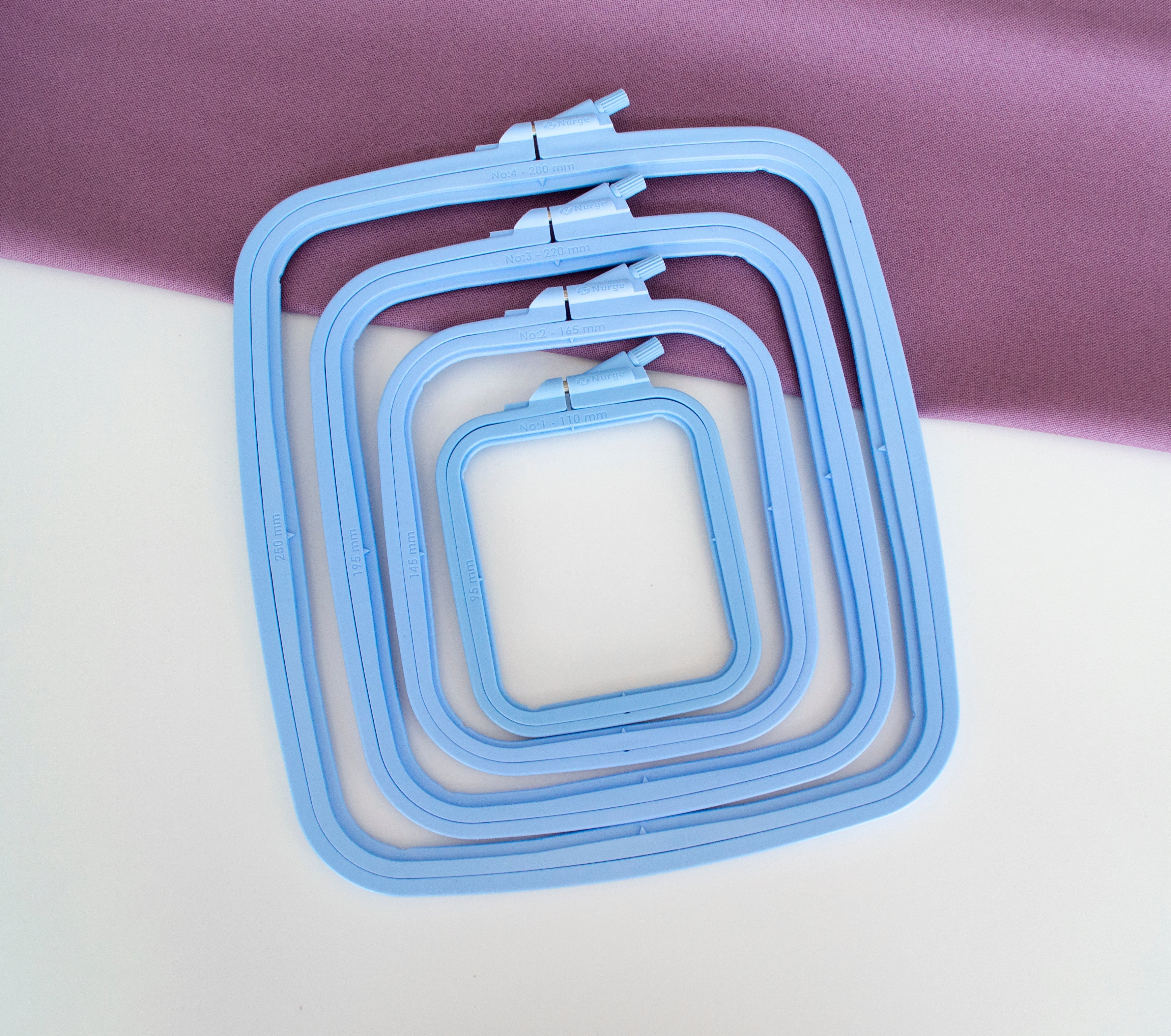 Nurge Blue Square Hoop: Precision and Elegance for Your Embroidery