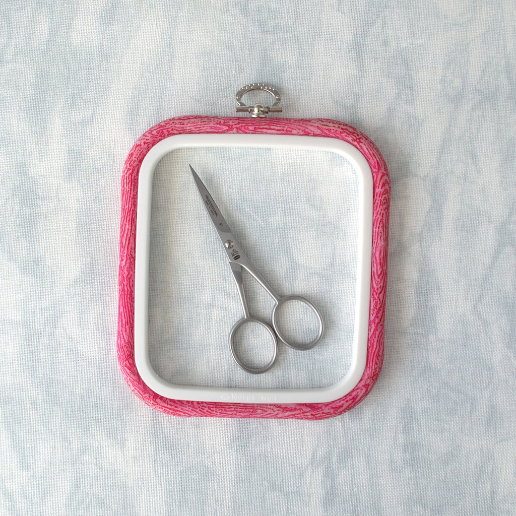 Nurge Square Flexi Hoop Frame in Pink: Charm and Functionality for Your Embroidery Projects