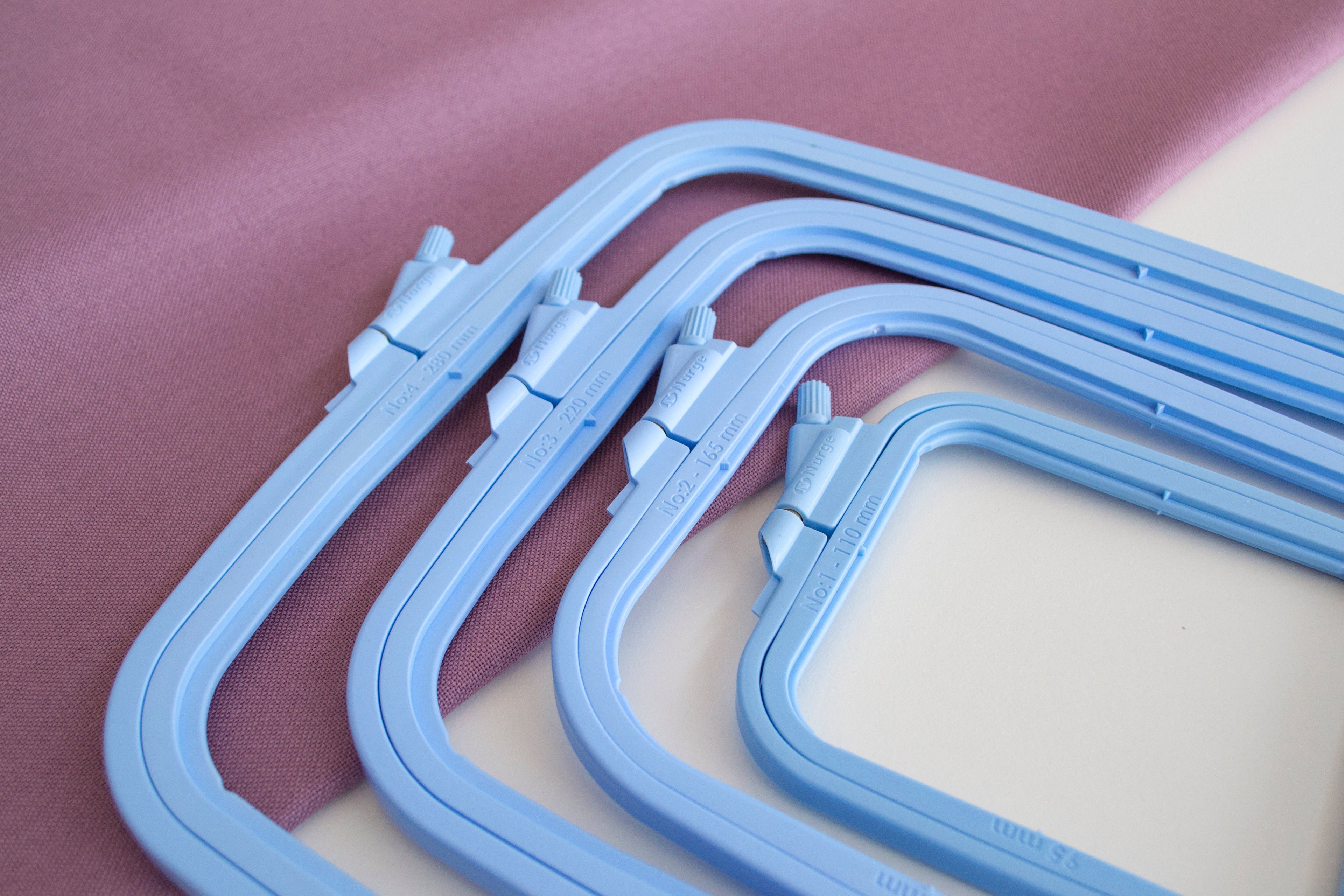 Nurge Blue Square Hoop: Precision and Elegance for Your Embroidery