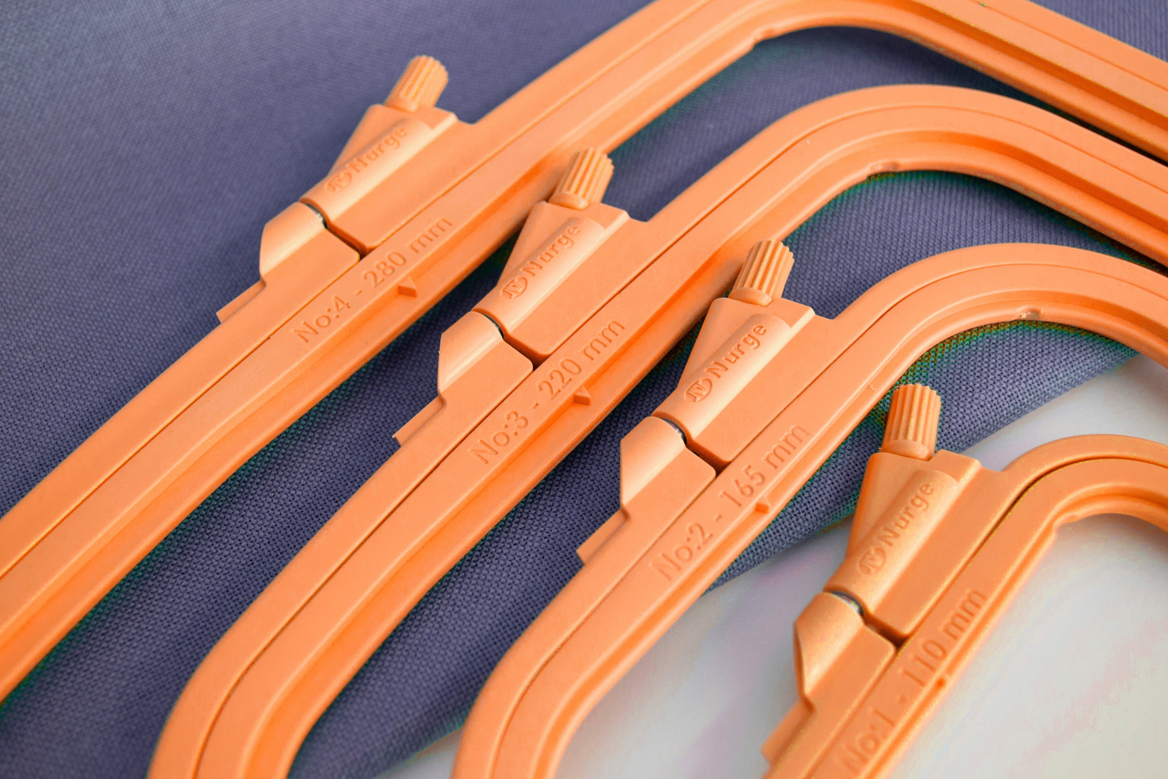 Nurge Orange Square Hoop: Precision and Style for Embroidery and Cross-Stitch