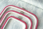 Nurge Square Flexi Hoop Frame in Pink: Charm and Functionality for Your Embroidery Projects