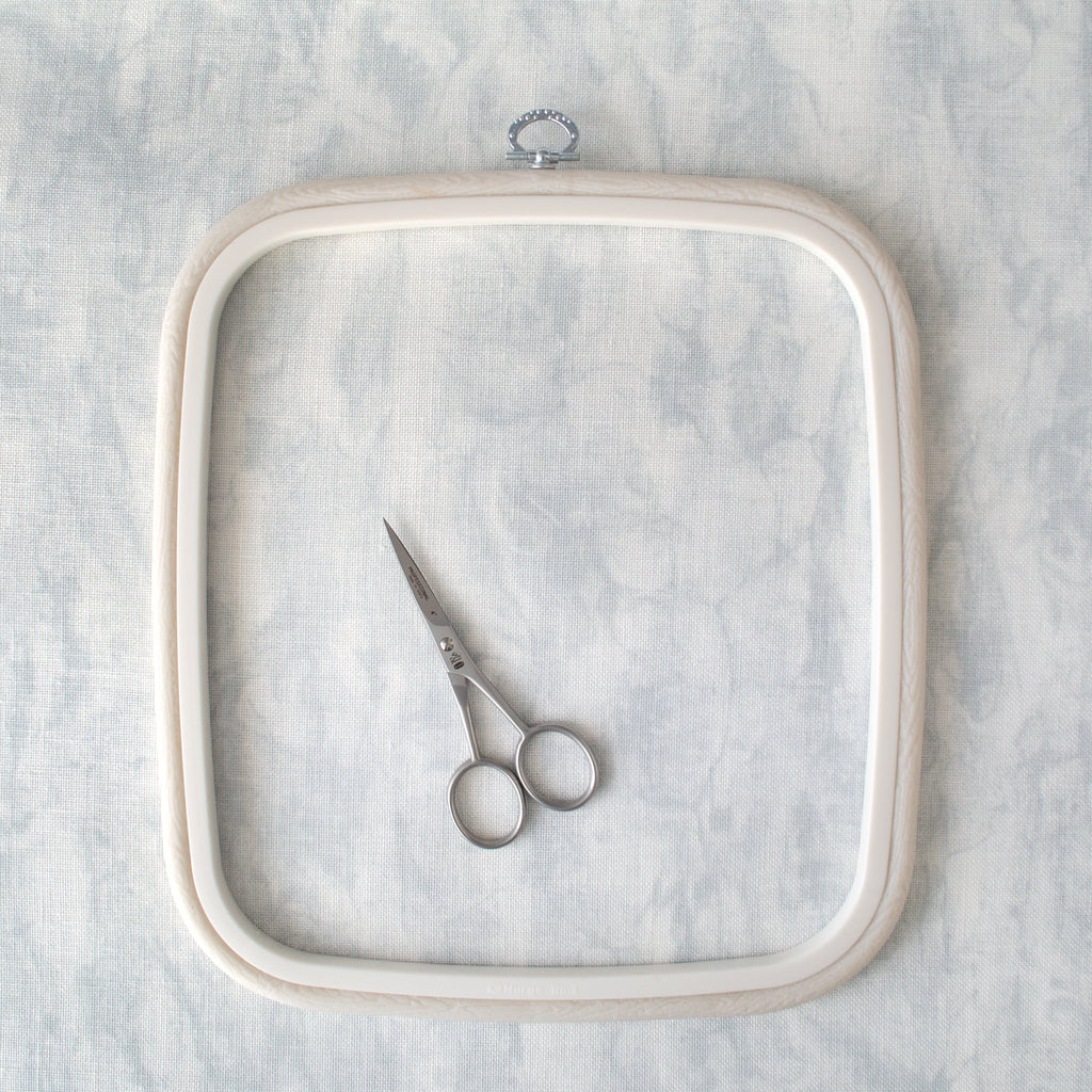 Nurge Square Flexi Hoop Frame in Pristine White: Elegance and Functionality