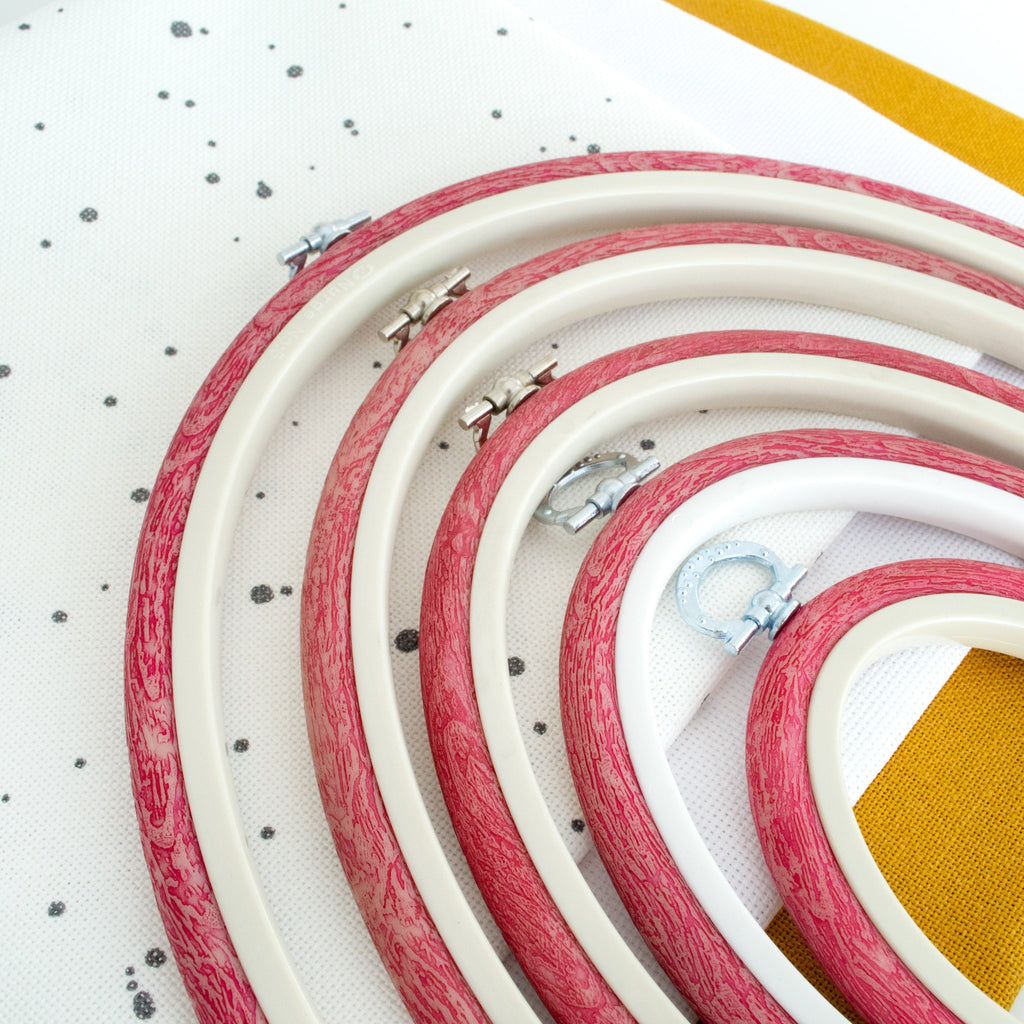 Nurge Flexi Hoop Oval (Red): A Vibrant and Functional Frame for Your Embroidery