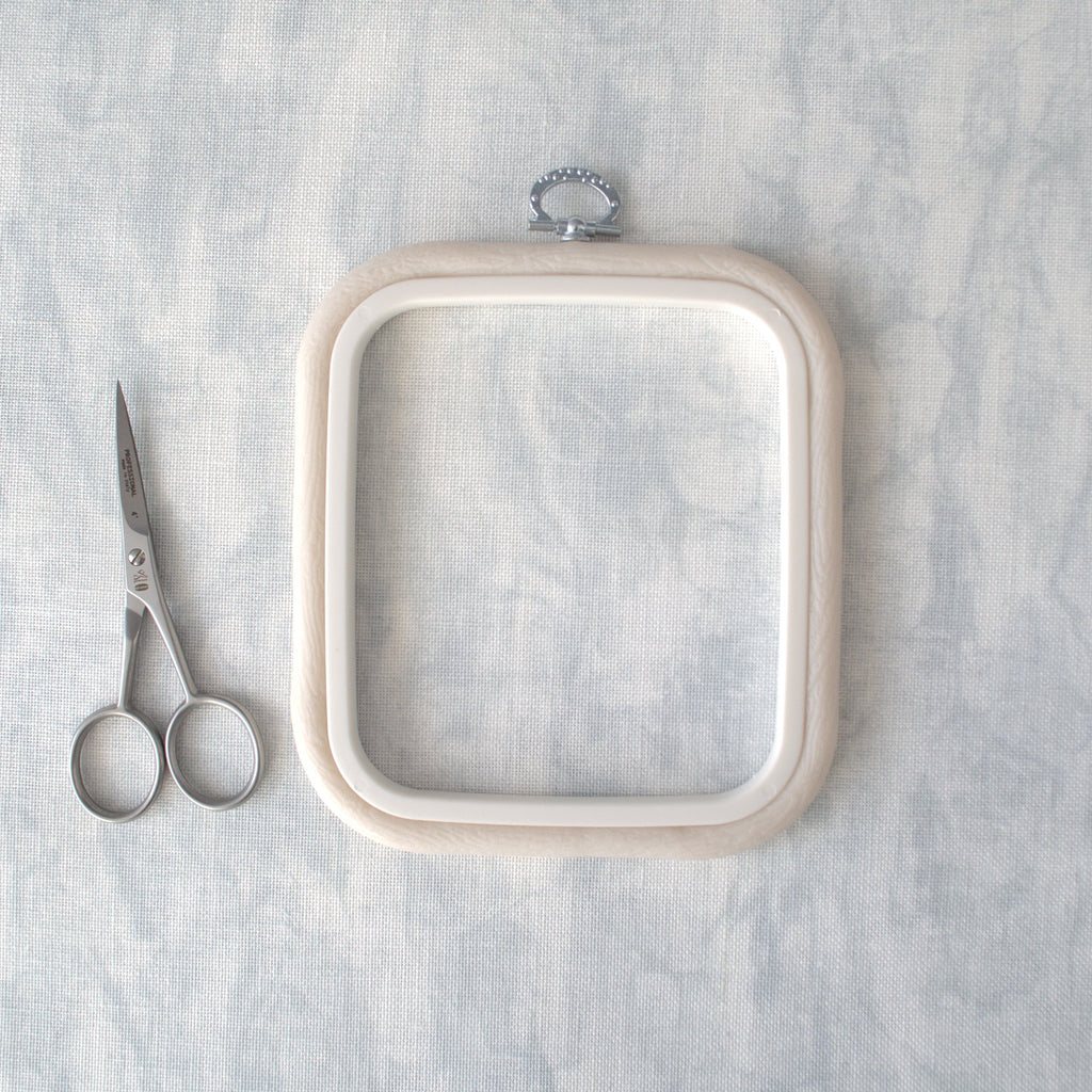 Nurge Square Flexi Hoop Frame in Pristine White: Elegance and Functionality