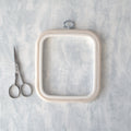Nurge Square Flexi Hoop Frame in Pristine White: Elegance and Functionality