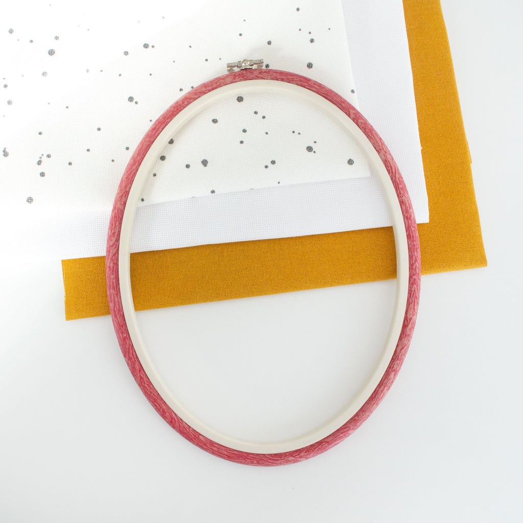 Nurge Flexi Hoop Oval (Red): A Vibrant and Functional Frame for Your Embroidery