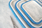 Cadre à broder carré flexible Nurge bleu vif : Sublimez vos créations de broderie