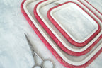 Nurge Square Flexi Hoop Frame in Red: Elevate Your Embroidery with Vibrant Color