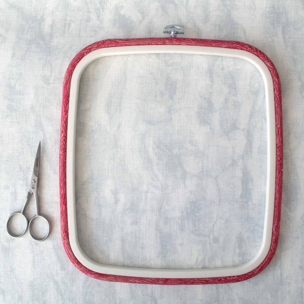 Nurge Square Flexi Hoop Frame in Red: Elevate Your Embroidery with Vibrant Color