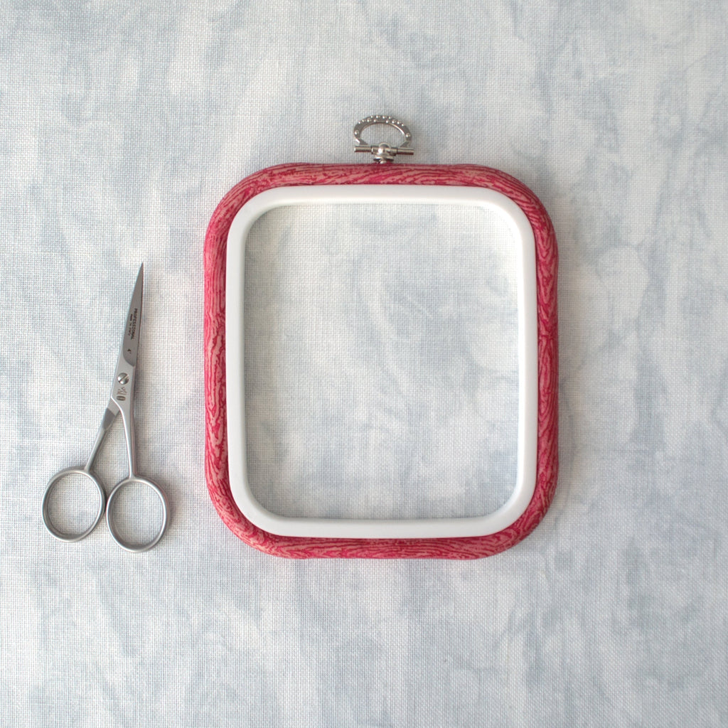 Nurge Square Flexi Hoop Frame in Red: Elevate Your Embroidery with Vibrant Color
