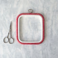 Nurge Square Flexi Hoop Frame in Red: Elevate Your Embroidery with Vibrant Color