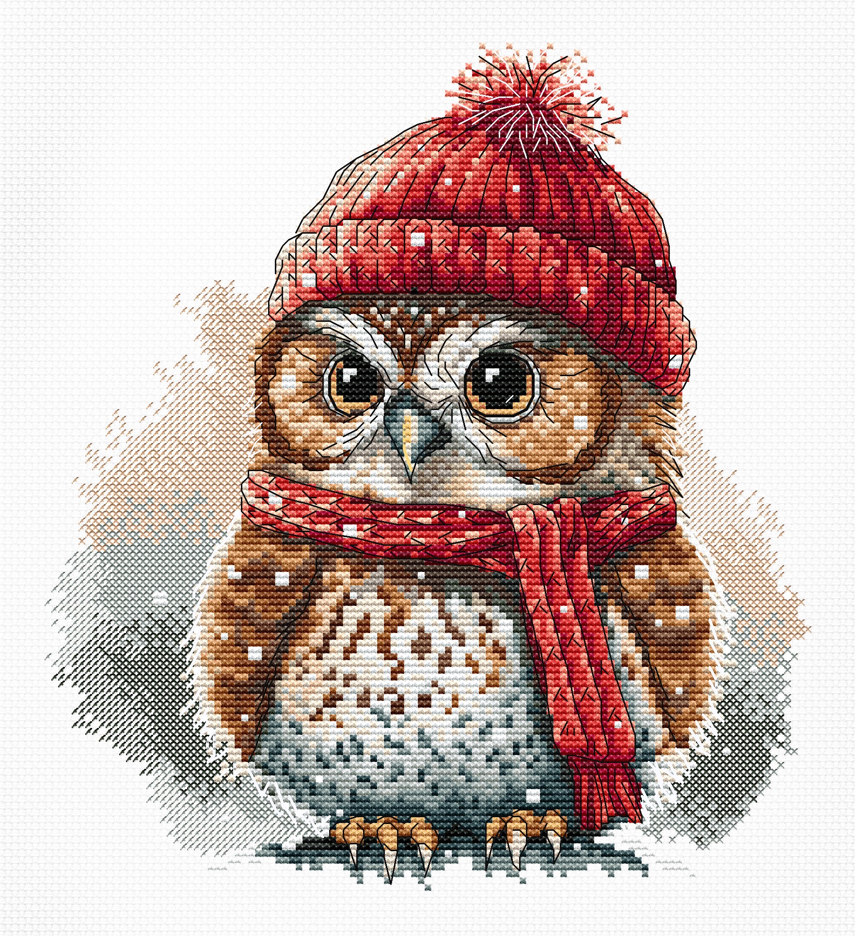 Digital Cross Stitch Pattern for AVA P009 Kit