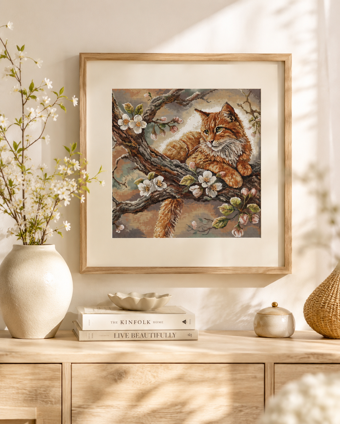 The Cat on the Apple Tree - Cross Stitch Kit AVA P059