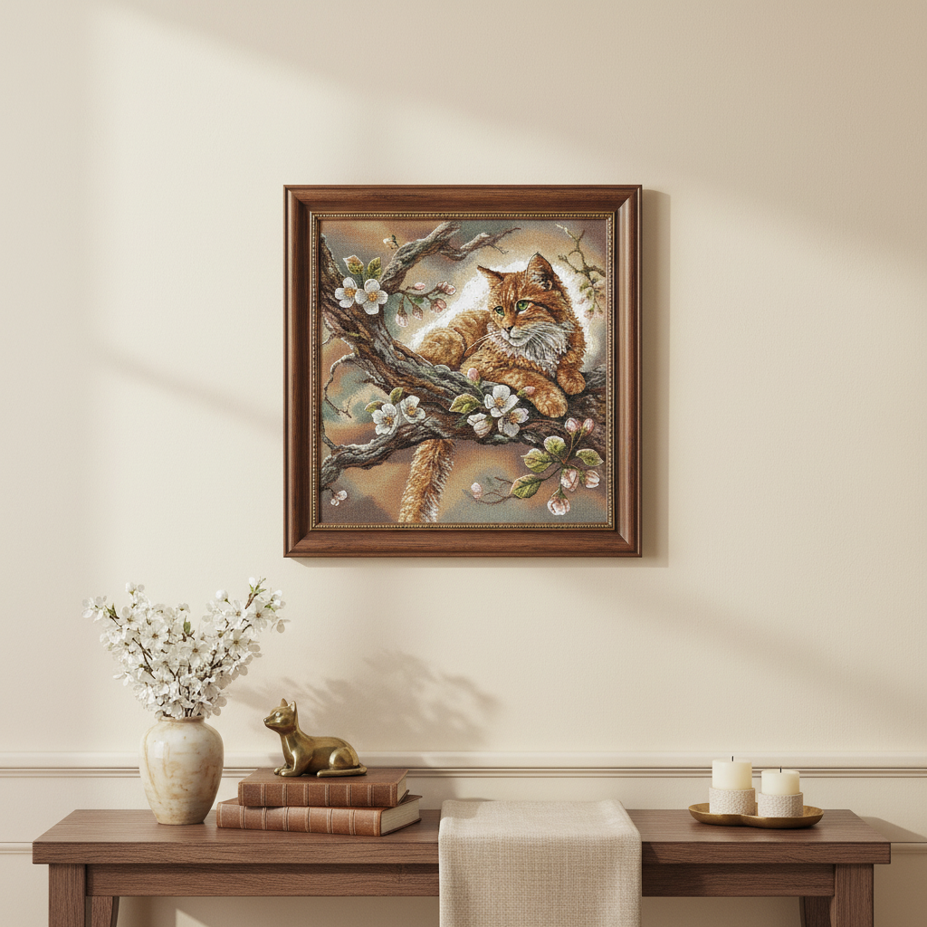 The Cat on the Apple Tree - Cross Stitch Kit AVA P059