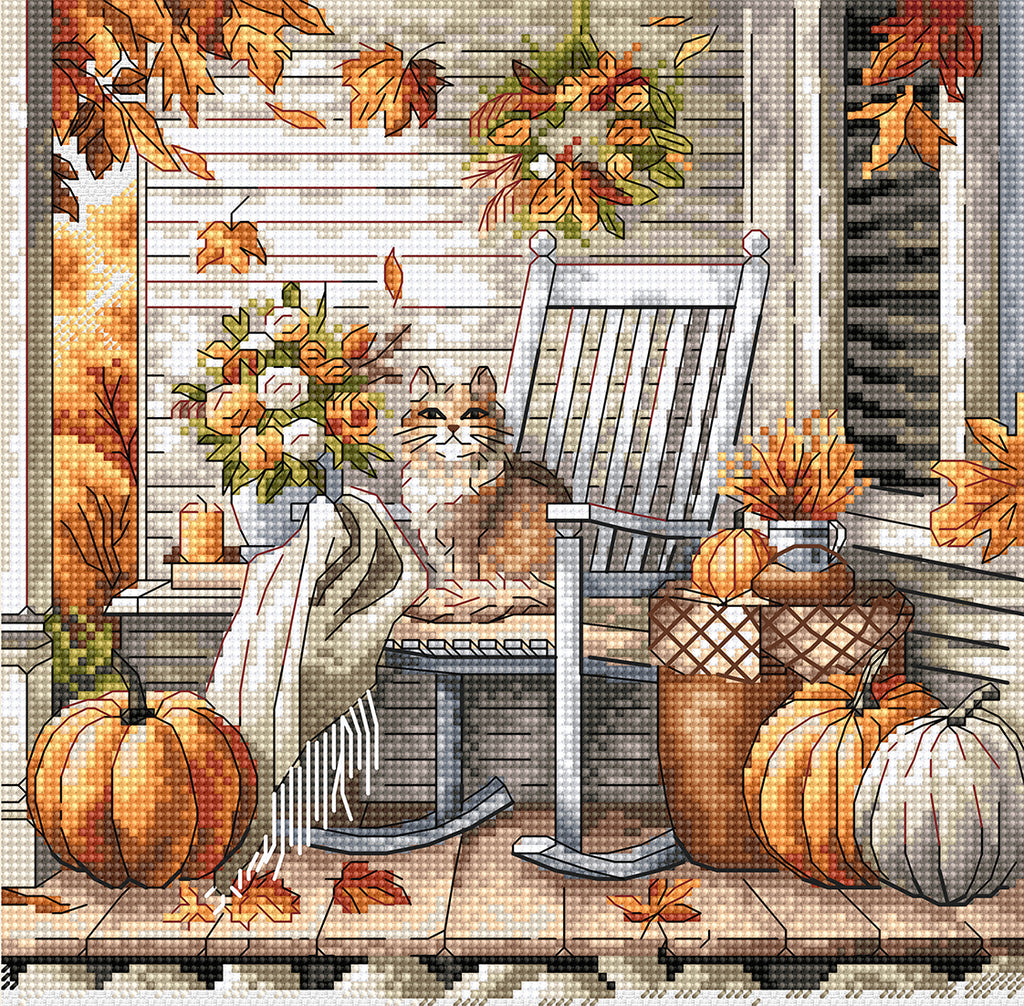 P101 Autumn Whiskers – Digital Cross Stitch Pattern – PDF, SAGA & Dize