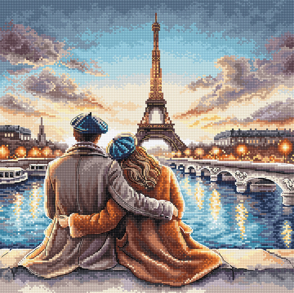 P119 Sunset in Paris - Cross-Stitch Kit - Signature Collection