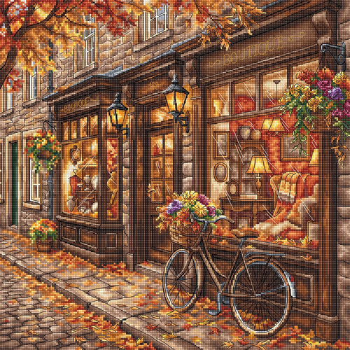 P167 Golden Autumn cross stitch kit by AVA Stitch