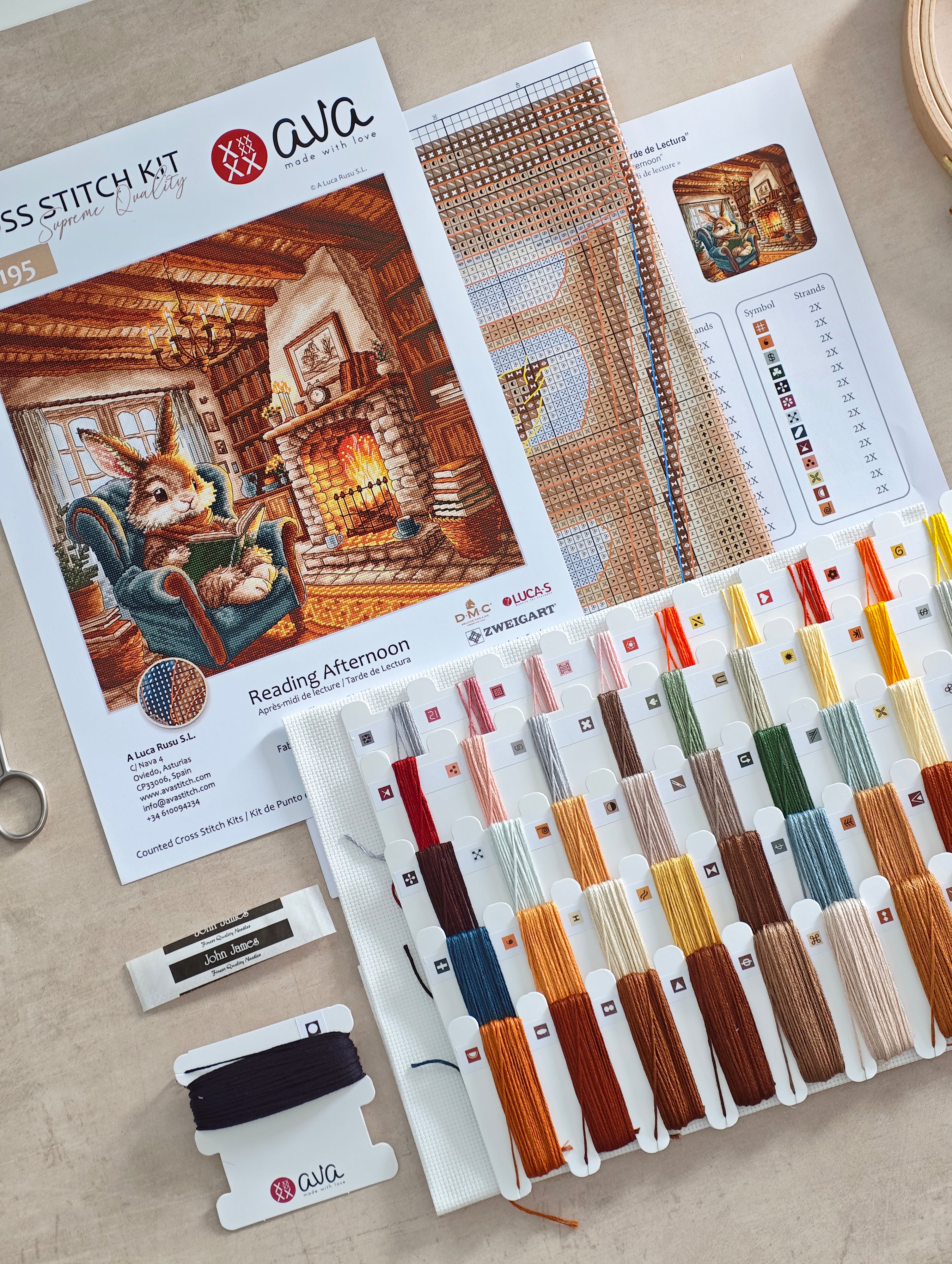 Afternoon of Reading - Cross Stitch Kit AVA P195