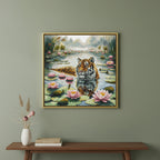 Tiger Among Water Lilies - Cross Stitch Kit AVA P121
