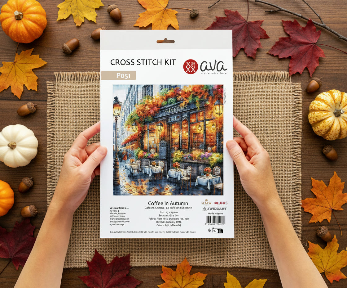 Coffee in Autumn - Cross Stitch Kit AVA P051