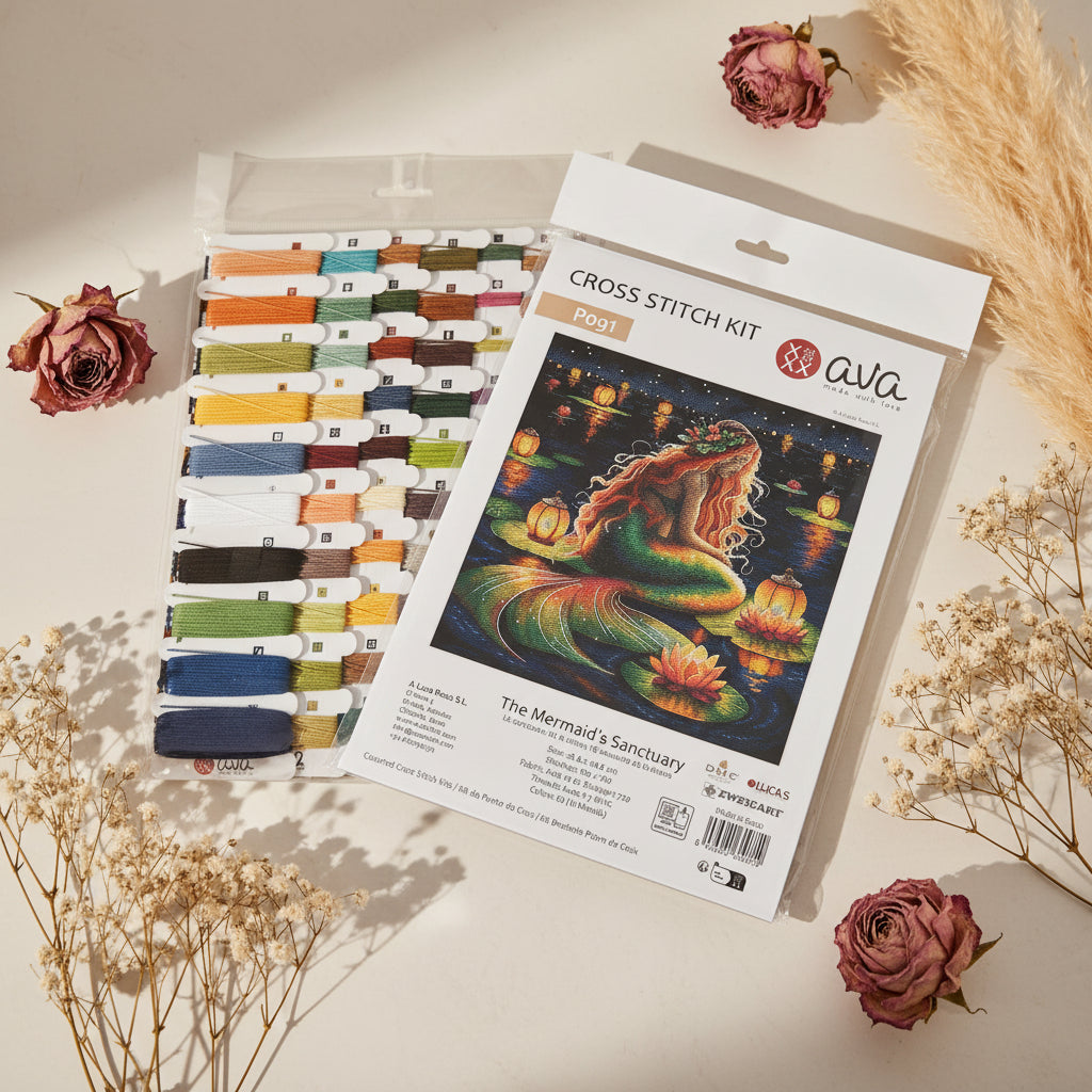 The Mermaid's Sanctuary - Cross Stitch Kit AVA P091