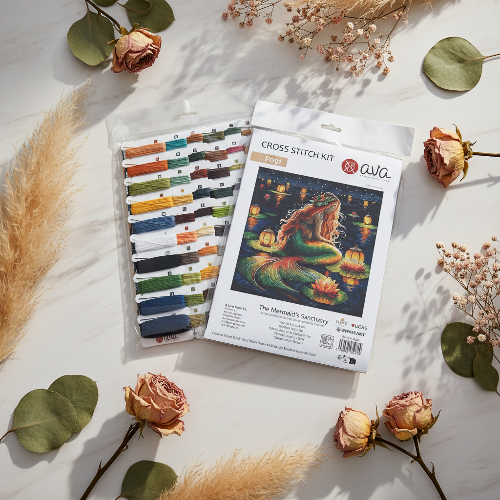 The Mermaid's Sanctuary - Cross Stitch Kit AVA P091