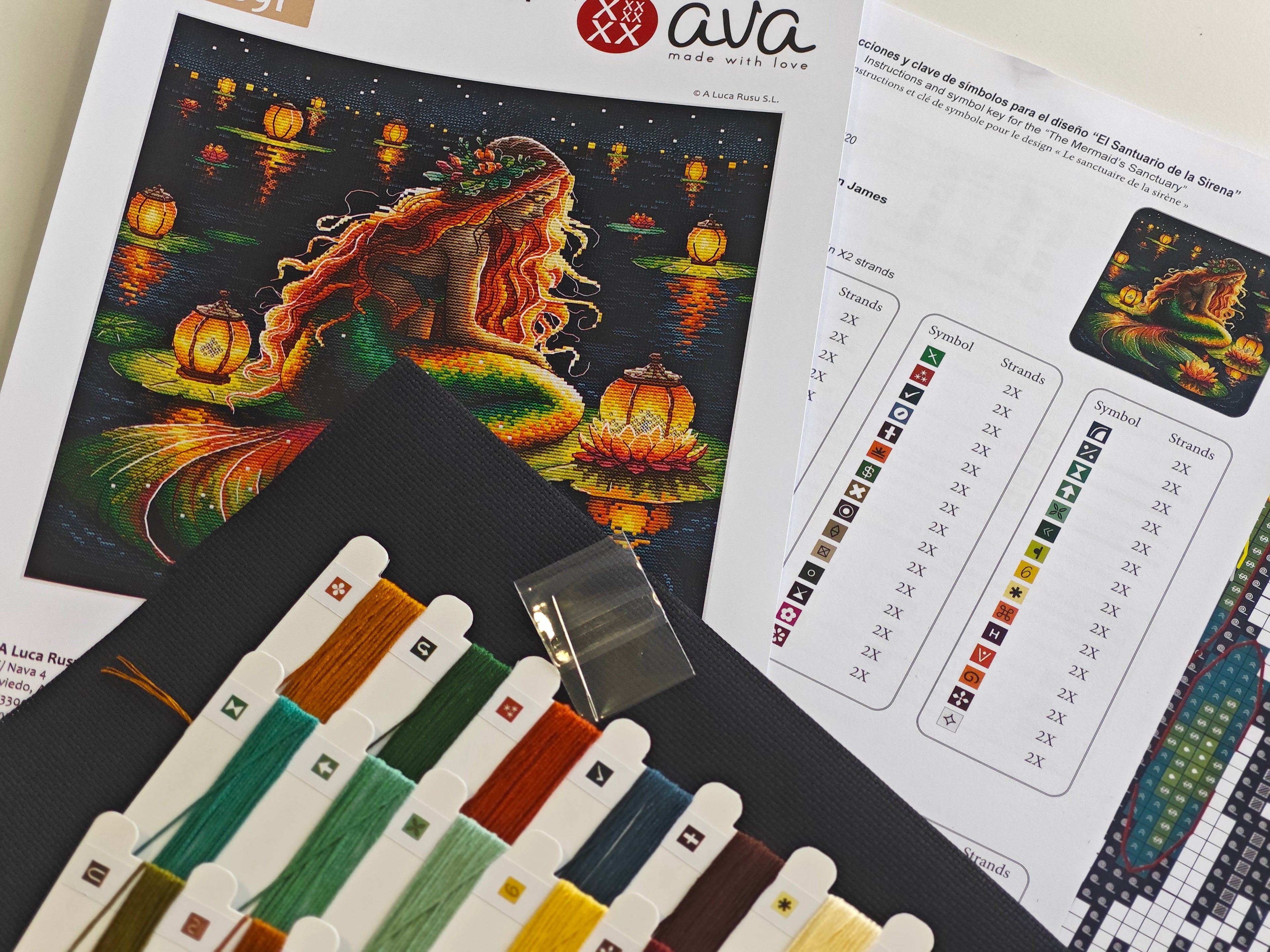The Mermaid's Sanctuary - Cross Stitch Kit AVA P091
