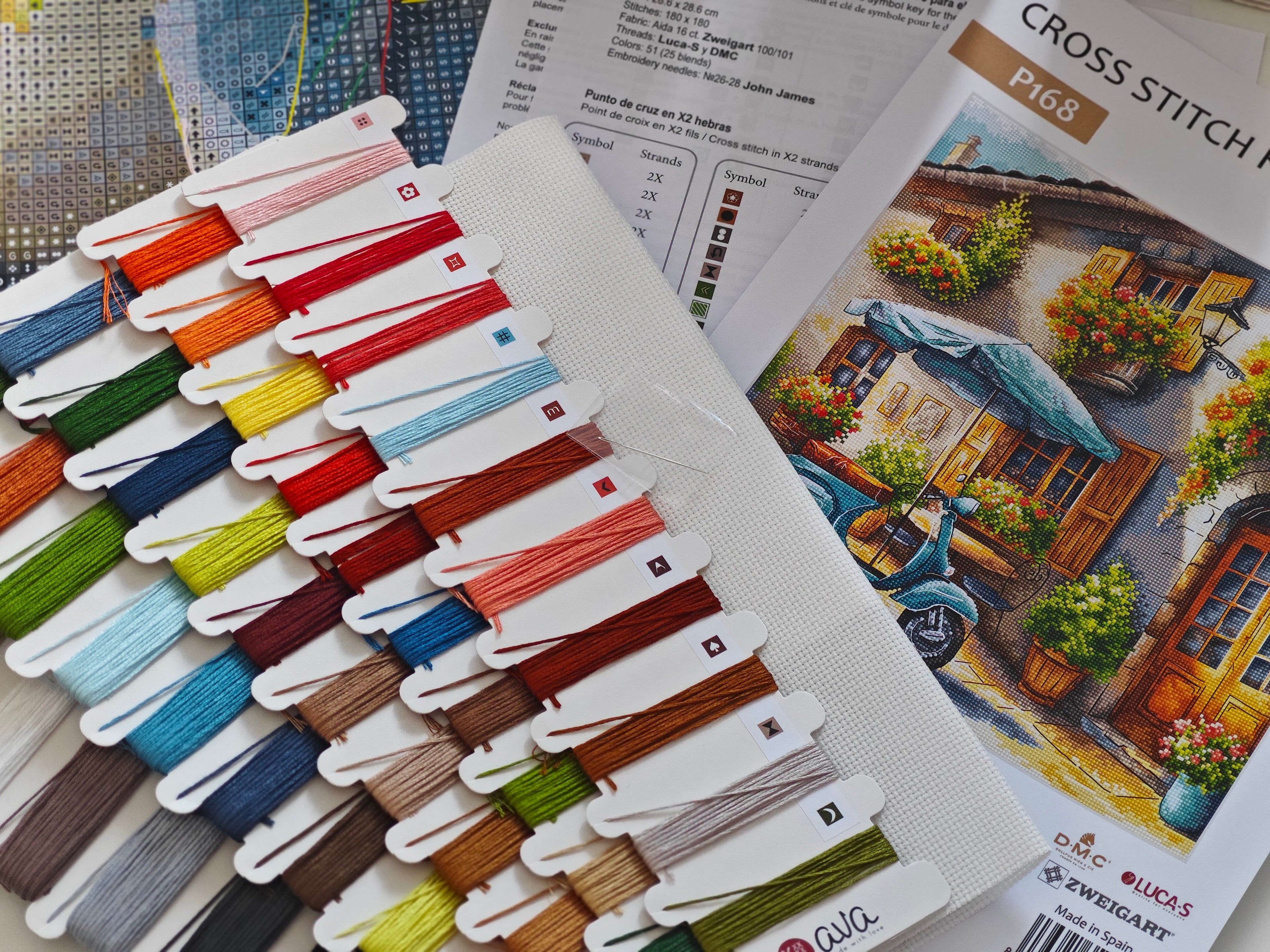 The Blue Vespa - Cross Stitch Kit AVA P168