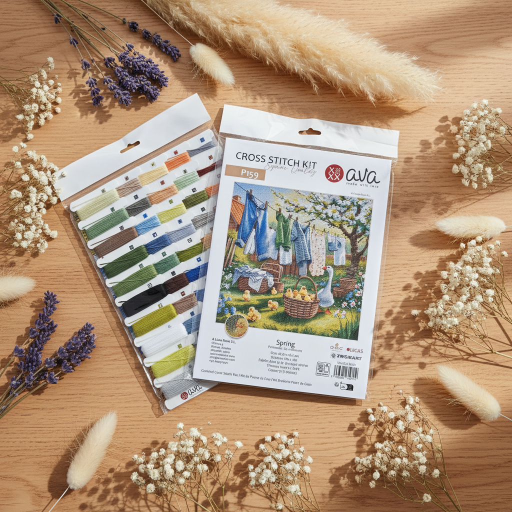 Spring at the Farm - Cross Stitch Kit AVA P159